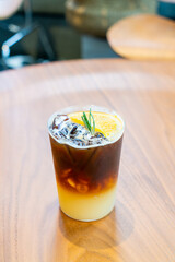 yuzu orange coffee glass