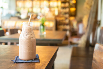 iced chocolate milkshake frappe or blend