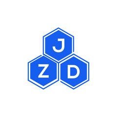JZD letter logo design on White background. JZD creative initials letter logo concept. JZD letter design. 
