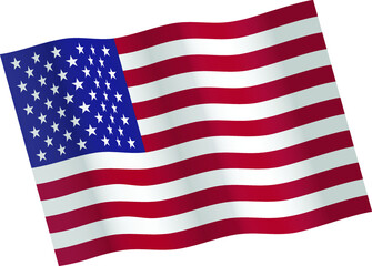 Obraz premium American flag isolated on white background vector