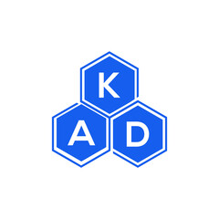 KAD letter logo design on White background. KAD creative initials letter logo concept. KAD letter design. 