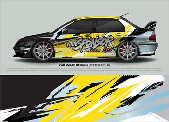 car wrap design. simple lines with abstract background vector concept for vehicle vinyl wrap and automotive decal livery
