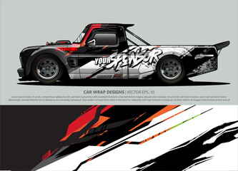 car wrap design. simple lines with abstract background vector concept for vehicle vinyl wrap and automotive decal livery