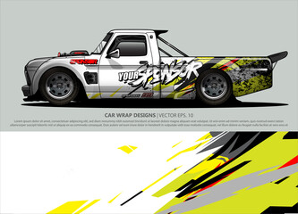 car wrap design. simple lines with abstract background vector concept for vehicle vinyl wrap and automotive decal livery