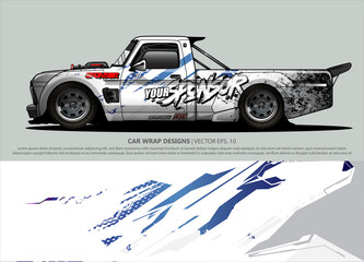 car wrap design. simple lines with abstract background vector concept for vehicle vinyl wrap and automotive decal livery