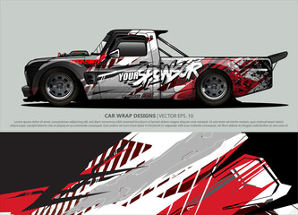 car wrap design. simple lines with abstract background vector concept for vehicle vinyl wrap and automotive decal livery