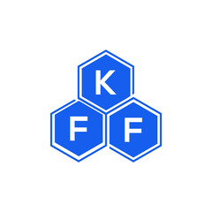 KFF letter logo design on White background. KFF creative initials letter logo concept. KFF letter design. 