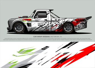 car wrap design. simple lines with abstract background vector concept for vehicle vinyl wrap and automotive decal livery