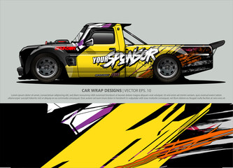 car wrap design. simple lines with abstract background vector concept for vehicle vinyl wrap and automotive decal livery