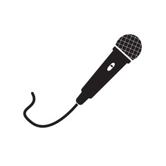 vector illustration of microphone icon, karaoke, mic sound