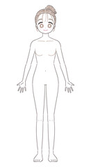 女の子 裸 全身