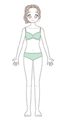 女の子 下着 全身