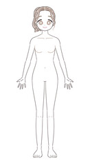 女の子 裸 全身