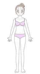 女の子 下着 全身