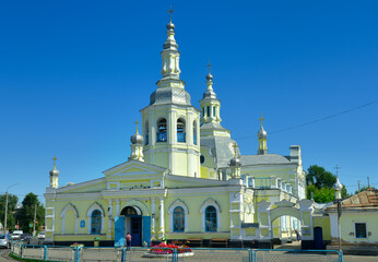 Fototapeta na wymiar Spassky Cathedral in the city of Minusinsk