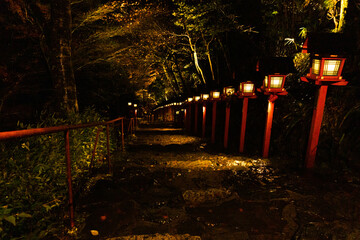 Kifune Shrine night view in kyoto