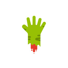 Zombie hand flat design elements, Icon, Vector, Illustration.