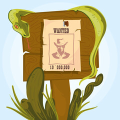 wanted poster card
