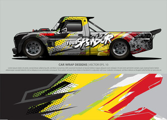 Fototapeta premium truck graphics. modern camouflage design for vehicle vinyl wrap 