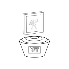 Isolated avatar animated ntf draw art digital ilustration vector