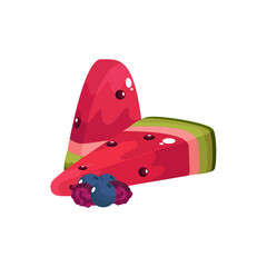 Isolated watermelon sweet food healthy nutrition vector illustration