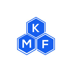 KMF letter logo design on White background. KMF creative initials letter logo concept. KMF letter design. 
