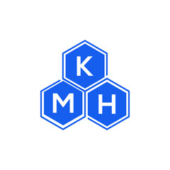 KMH letter logo design on White background. KMH creative initials letter logo concept. KMH letter design. 

