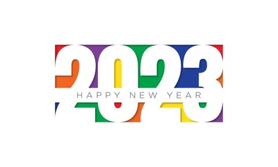 2023 Happy New Year Background Design. Vector Illustration.