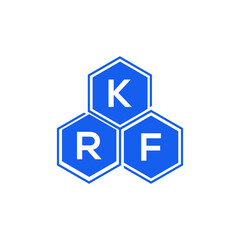 KRF letter logo design on White background. KRF creative initials letter logo concept. KRF letter design. 

