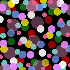 カラフルな水玉模様のデザイン