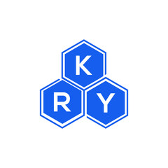 KRY letter logo design on White background. KRY creative initials letter logo concept. KRY letter design. 
