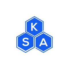 KSA letter logo design on White background. KSA creative initials letter logo concept. KSA letter design. 

