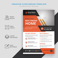 Engineering Construction Flyer Design Template