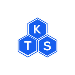 Obraz premium KTS letter logo design on White background. KTS creative initials letter logo concept. KTS letter design. 