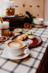 cup of coffee and cookies