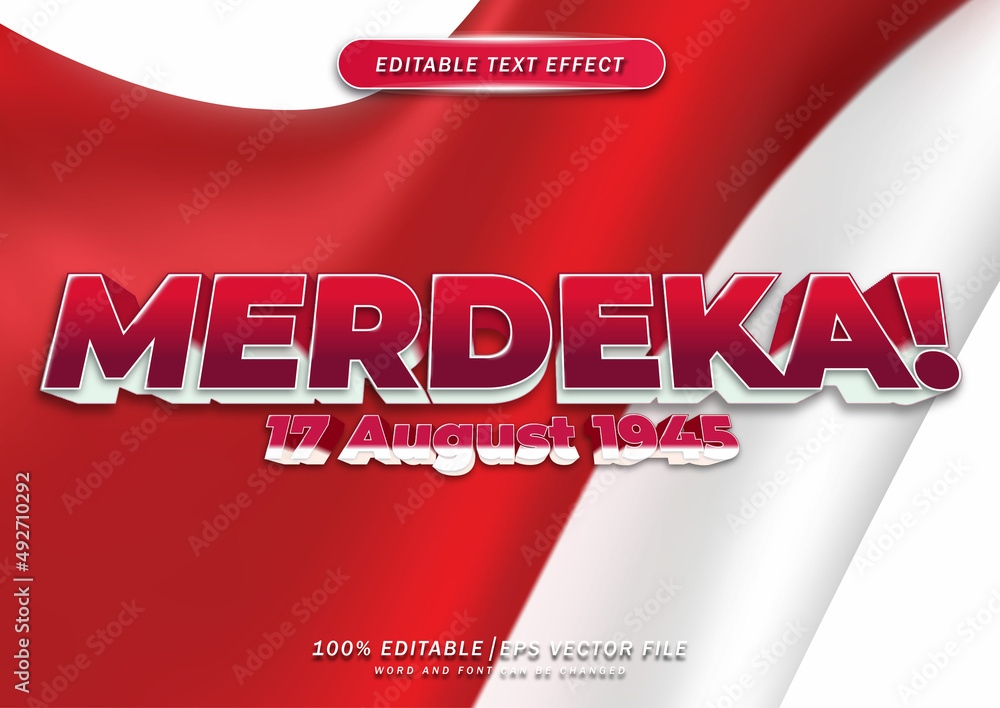 Poster merdeka text editable effect
