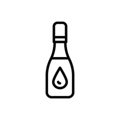 Black line icon for liquid