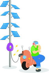 Future life with electric motorcycle
