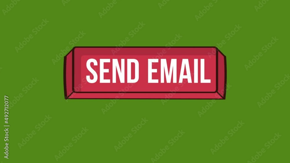 Poster send email web button with cursor animation.4k motion animation