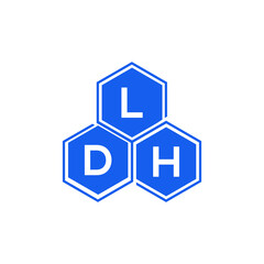 LDH letter logo design on White background. LDH creative initials letter logo concept. LDH letter design. 