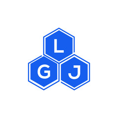 LGJ letter logo design on White background. LGJ creative initials letter logo concept. LGJ letter design. 