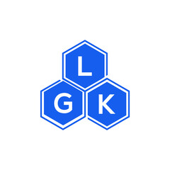 LGK letter logo design on White background. LGK creative initials letter logo concept. LGK letter design. 