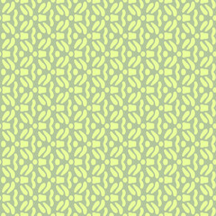 abstract seamless tile with light green geometric figures on a light brown background, vector pattern