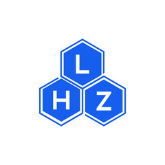 LHZ letter logo design on White background. LHZ creative initials letter logo concept. LHZ letter design. 