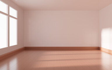 White empty room, 3d rendering.