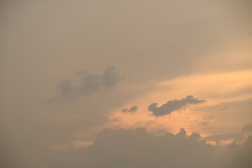 Vanilla sky with cloud before sunset, Natural background