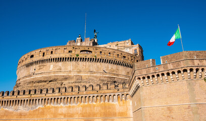 Castel Sant'Angelo fortress, Castle of the Holy Angel, known as Mausoleum of Hadrian in historic...