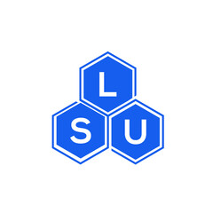 LSU letter logo design on White background. LSU creative initials letter logo concept. LSU letter design. 