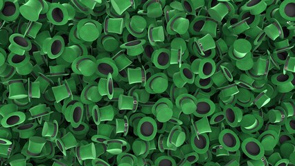 St. Patrick's Day green leprechaun's hats 3d-wallpaper