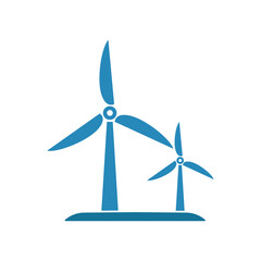 Wind Turbines icon vector simple desain white background